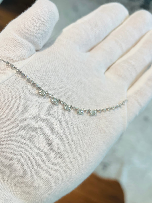 Mosaic Station Diamond Necklace