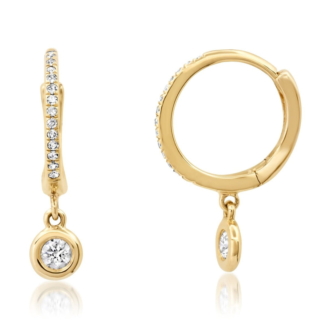 Ava Diamond Bezel Drop Earrings - Melody Lee Jewelry