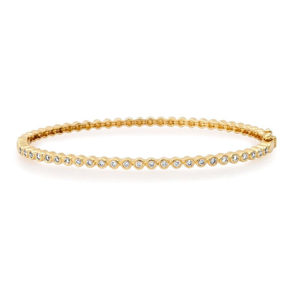 Bezel Diamond Bangle - Melody Lee Jewelry