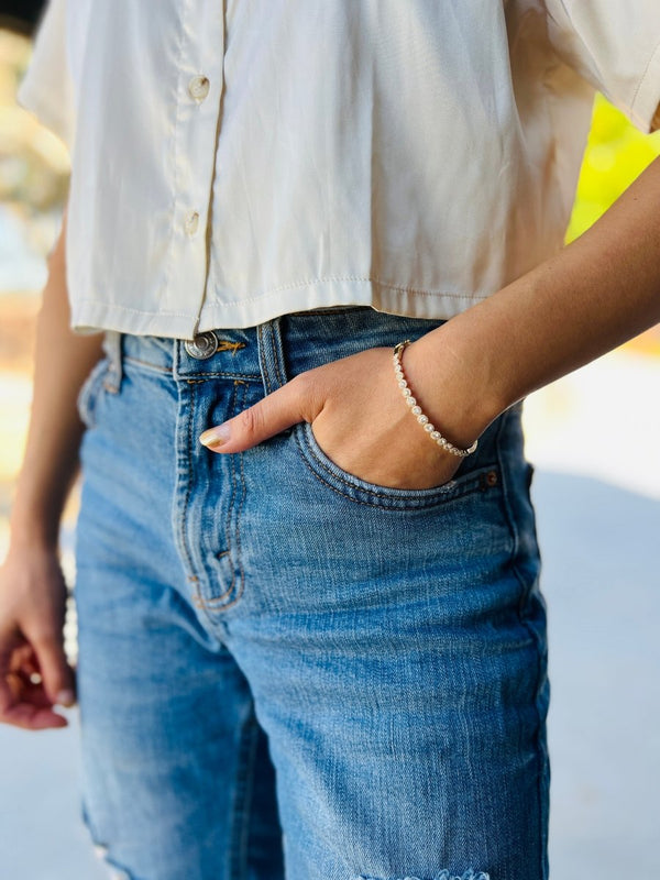 Diamond Halo Bezel Bangle - Melody Lee Jewelry