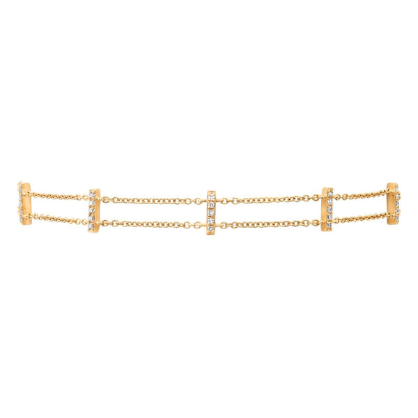 Ladder Diamond Bar Bracelet - Melody Lee Jewelry