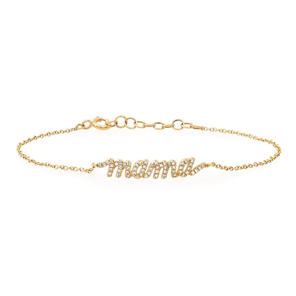 Script Diamond Mama Bracelet - Melody Lee Jewelry