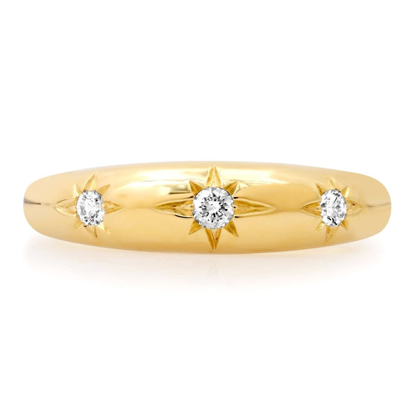 Starburst Diamond Dome Ring - Melody Lee Jewelry